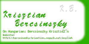 krisztian bercsinszky business card